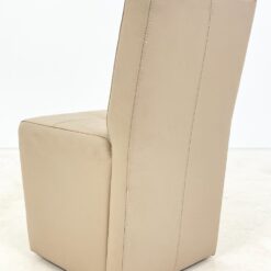 Natūralios odos kėdės su ratukais 6 vnt. komplektas 66x51x93 cm, 50 cm