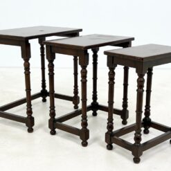 Mediniai lizdiniai staliukai 3 vnt. komplektas 39,5×59,5×61,5 cm