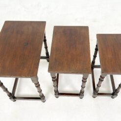 Mediniai lizdiniai staliukai 3 vnt. komplektas 39,5×59,5×61,5 cm