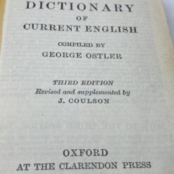 George Ostler knyga anglų kalba “The Little Oxford Dictionary of Current English” 3×9,5×13 cm