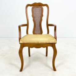 Medinis krėslas su ratanu ir gobelenu 57x60x102 cm, 46 cm