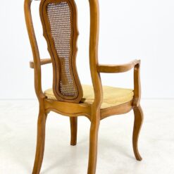 Medinis krėslas su ratanu ir gobelenu 57x60x102 cm, 46 cm