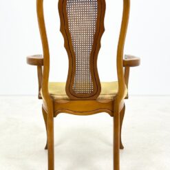Medinis krėslas su ratanu ir gobelenu 57x60x102 cm, 46 cm