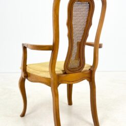 Medinis krėslas su ratanu ir gobelenu 57x60x102 cm, 46 cm