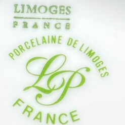 Porcelianinė “Limoges” lėkštė su žuvų atvaizdu 21,5×21,5×2,5 cm
