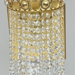 Sieninis žalvarinis Sölken Leuchten šviestuvas su stiklo karoliukais 10x16x22 cm