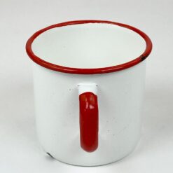 Vintažinis metalinis emaliuotas puodelis 350 ml 9x11x8 cm