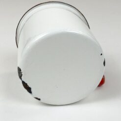 Vintažinis metalinis emaliuotas puodelis 350 ml 9x11x8 cm