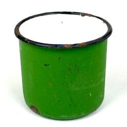 Vintažinis metalinis emaliuotas puodelis “3” 350 ml 9×11,5×8 cm