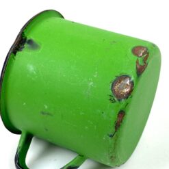 Vintažinis metalinis emaliuotas puodelis “3” 350 ml 9×11,5×8 cm