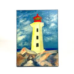 Ant drobės aliejiniais dažais tapytas paveiksliukas "Švyturys" 2x18x24 cm