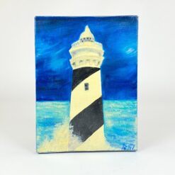 Ant drobės aliejiniais dažais tapytas paveiksliukas “Švyturys” 2x18x24 cm