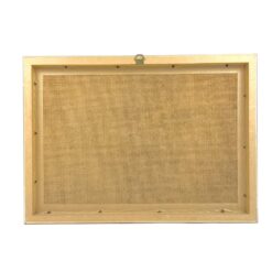 Ant kartono guašu tapyta abstrakcija mediniame rėme 4×39,5×28,5 cm