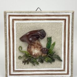 Keramikinė rankų darbo plytelė “Baravykai” 2×12,5×12,5 cm