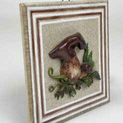 Keramikinė rankų darbo plytelė “Baravykai” 2×12,5×12,5 cm