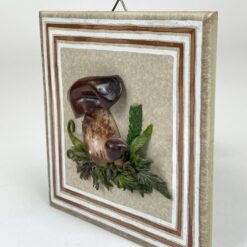 Keramikinė rankų darbo plytelė “Baravykai” 2×12,5×12,5 cm