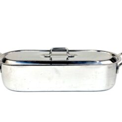 Metalinis IKEA žuvies gaminimo indas su dangčiu 16x46x13,5 cm