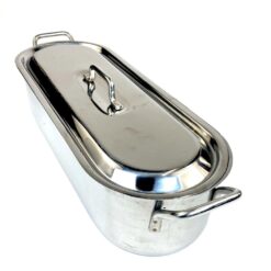 Metalinis IKEA žuvies gaminimo indas su dangčiu 16x46x13,5 cm