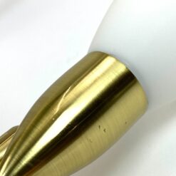 Pakabinamas aukso spalvos metalinis WOFI Leuchten trijų reguliuojamų šakų šviestuvas su stiklo gaubteliais 8x60x16 cm