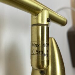 Pakabinamas aukso spalvos metalinis WOFI Leuchten trijų reguliuojamų šakų šviestuvas su stiklo gaubteliais 8x60x16 cm