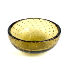 Pūsto stiklo dubenėlis su oro burbuliukais 11,5x11x4,5 cm