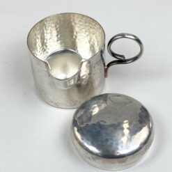 WMF sidabruoto metalo ąsotėlis su dangteliu 180 ml 8,5x10x7,5 cm