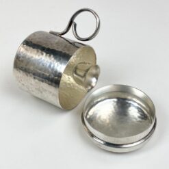 WMF sidabruoto metalo ąsotėlis su dangteliu 180 ml 8,5x10x7,5 cm