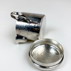 WMF sidabruoto metalo ąsotėlis su dangteliu 180 ml 8,5x10x7,5 cm
