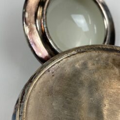 WMF Art Deco laikotarpio keramikiniai sidabruotu metalu dengti cukrinė ir ąsotėlis 2 vnt. komplektas