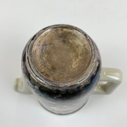 WMF Art Deco laikotarpio keramikiniai sidabruotu metalu dengti cukrinė ir ąsotėlis 2 vnt. komplektas