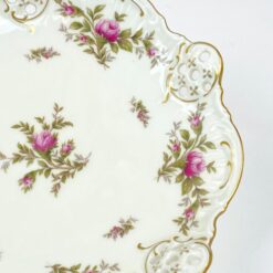 Porcelianinė Rosenthal serijos Moliere Moosrose serviravo lėkštutė ant trijų kojelių 20x20x6 cm