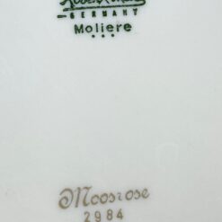 Porcelianinė Rosenthal serijos Moliere Moosrose serviravo lėkštutė ant trijų kojelių 20x20x6 cm