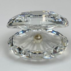 Krištolinė “Swarovski” statula kriauklė su perlu A 7624 Nr 055 000 su originalia dėžute 6,5×6,5×5 cm