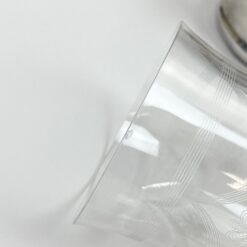Sidabruoto metalo stiklinės laikikliai su stiklo stiklinėmis po 250 ml 2 vnt. komplektas 7,5×9,5×10 cm