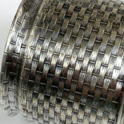 Schott & Gen. Jena stiklo stiklinės su sidabruoto metalo laikikliais po 220 ml 3 vnt. komplektas 7x11x9,5 cm