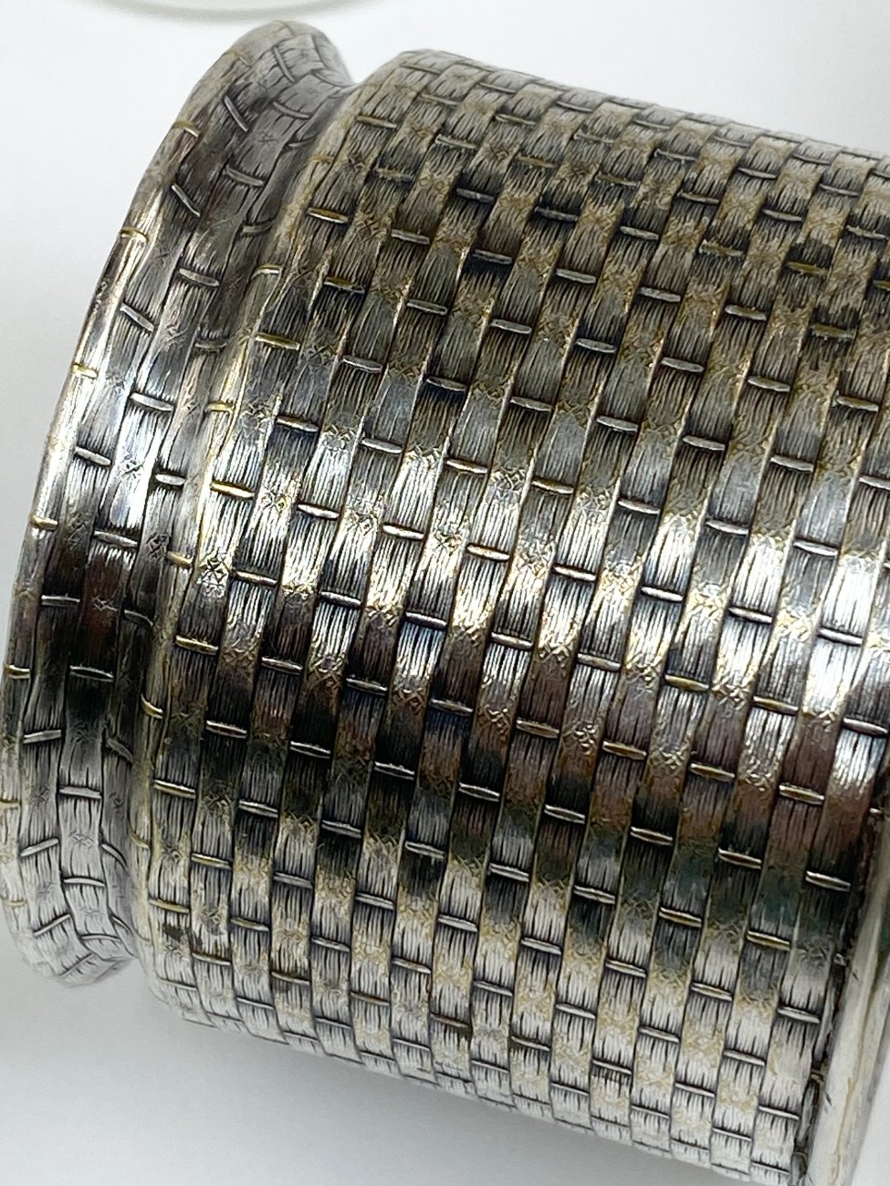HN2382-kiti-indai-9 Schott & Gen. Jena stiklo stiklinės su sidabruoto metalo laikikliais po 220 ml 3 vnt. komplektas 7x11x9,5 cm