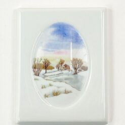 Porcelianinis Friesland paveiksliukas – žiemos peizažas 1×9,5×12 cm