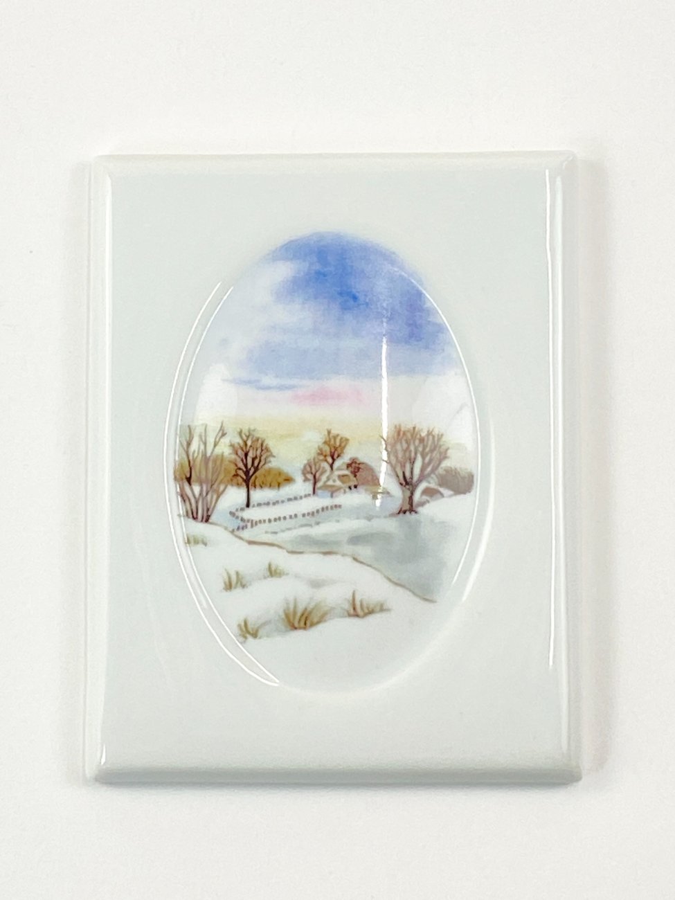 HN2386-gamtos-peizazai-3 Porcelianinis Friesland paveiksliukas – žiemos peizažas 1×9,5×12 cm