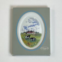 Porcelianinis Friesland paveiksliukas – gamtos peizažas su karvėmis 1x9,5x12 cm
