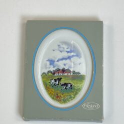 Porcelianinis Friesland paveiksliukas – gamtos peizažas su karvėmis 1×9,5×12 cm