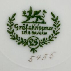 Porcelianinė Gräf & Krippner art deco laikotarpio lėkštė 28x28x2,5 cm