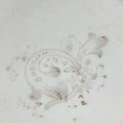 Porcelianinė XIX a. vid. Buckauer Porzellan-Manufaktur serviravimo lėkštė ažūriniais kraštais 26,5×26,5×5 cm