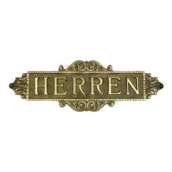 Sieninis žalvarinis tualeto ženklas “Herren” 1x27x9,5 cm