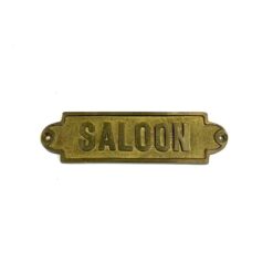 Žalvarinė sieninė iškaba "Saloon" 0,5x12,5x3,5 cm