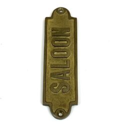 Žalvarinė sieninė iškaba “Saloon” 0,5×12,5×3,5 cm
