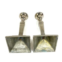 Metalinės žvakidės 2 vnt. komplektas 9,5×9,5×22,5 cm