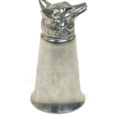 Metalinė medžiotojo taurelė su lapės galvos figūra 60 ml 5x5x9 cm