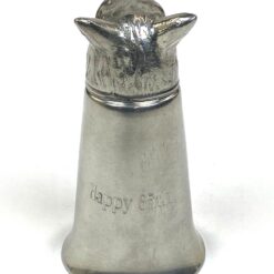 Metalinė medžiotojo taurelė su lapės galvos figūra 60 ml 5x5x9 cm