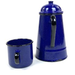Metaliniai emaliuoti arbatinukas 1100 ml ir puodelis 350 ml 2 vnt. kompl.