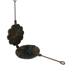 Senovinė švediška Munktells No. 2 čirvinių blynų keptuvė iš ketaus 44,5×22,5×2,5 cm